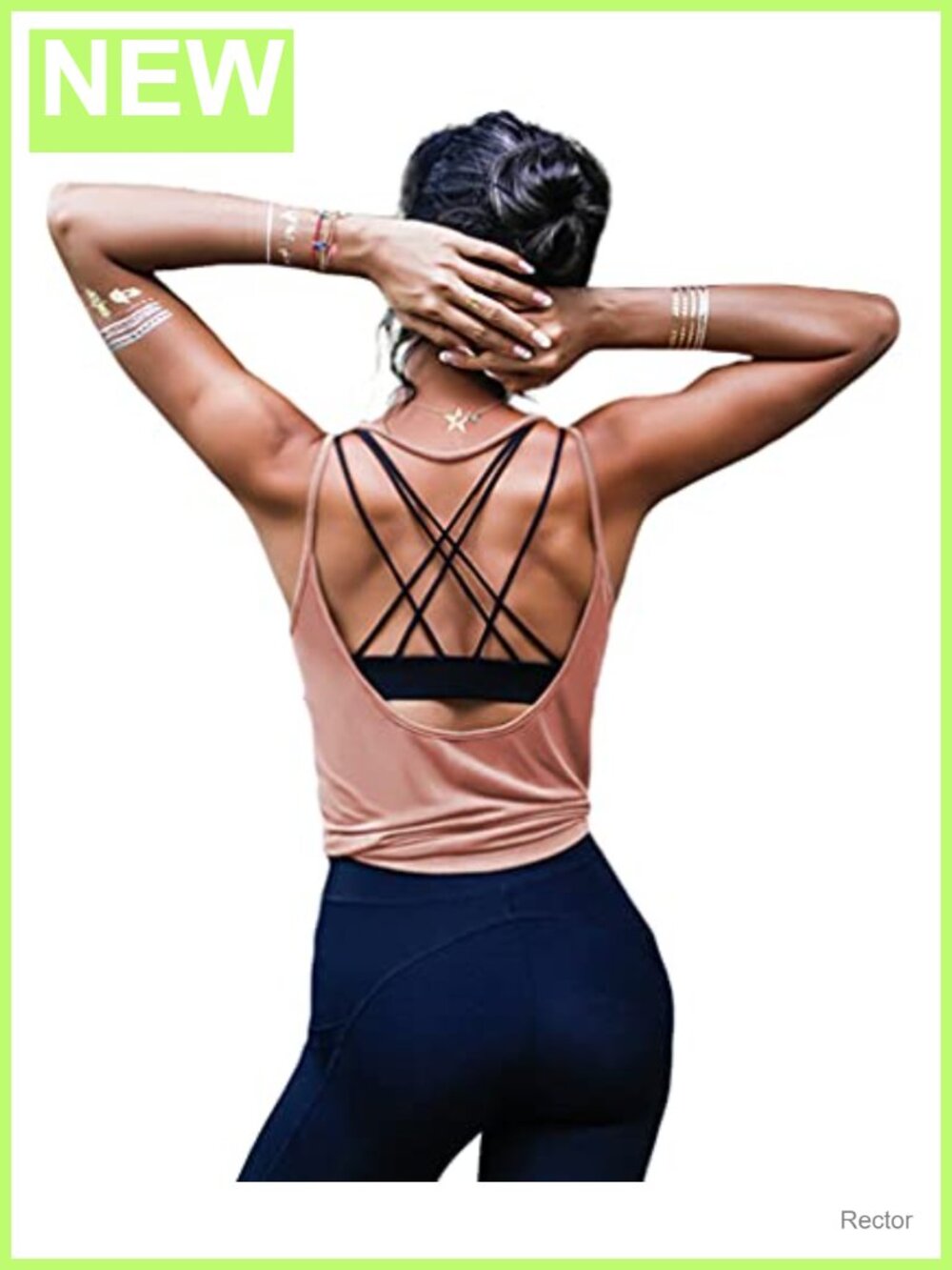 Women's Backless Yoga Tank Top Sleeveless Open Back Workout Shirt
